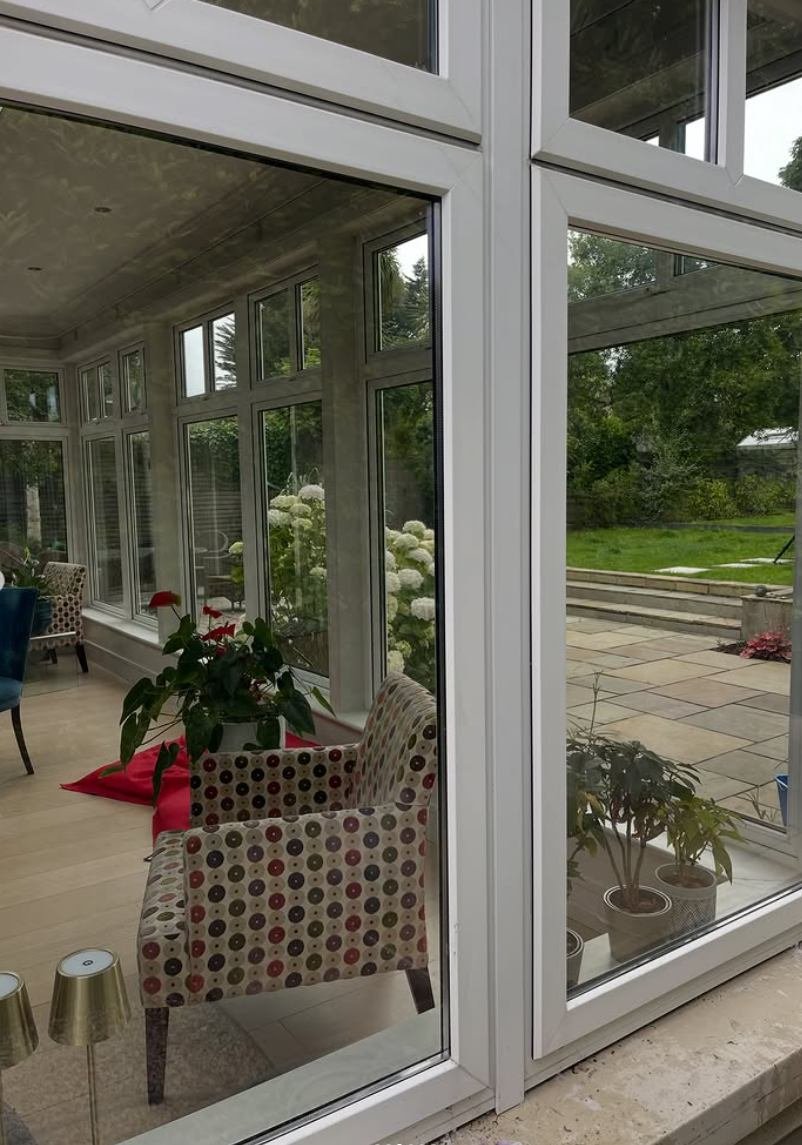 Conservatory glass cleaned inside and out